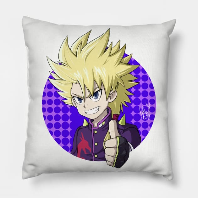 Wakiya from Beyblade Burst and Evolution Pillow by Kaw_Dev