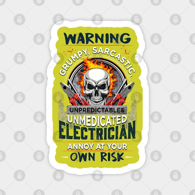 Grumpy electrician Magnet by designathome