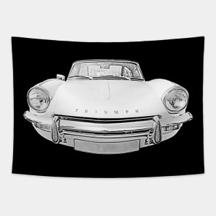 Triumph Spitfire Mk3 1960s British classic car monochrome Tapestry