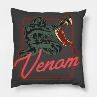 venom Rattlesnake neon Pillow