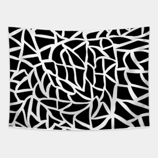 Black and white abstract mosaic print pattern Tapestry