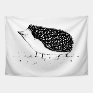 Monochrome Hedgehog Tapestry