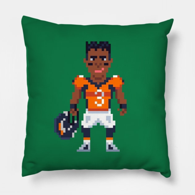 wilson 8 bit Pillow by Roti Kodok Art