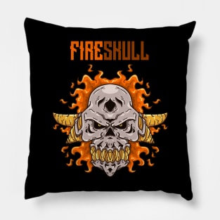 Fire Skull Pillow