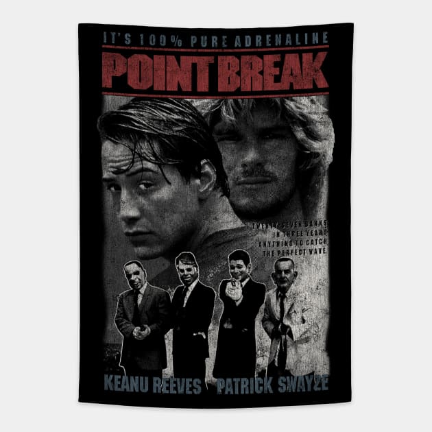 Point Break, DISTRESSED, Cult classic, Adventure Tapestry by StayTruePonyboy