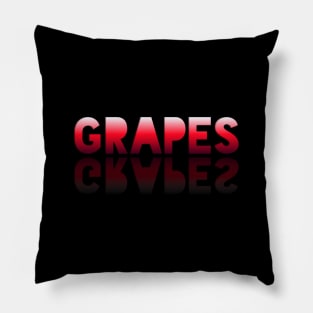 Grapes - Healthy Lifestyle - Foodie Food Lover - Graphic Typography Pillow