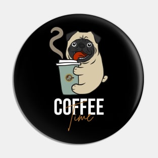 Pug Dog - Coffee Time Pin