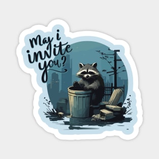 Racoon Invitation Magnet