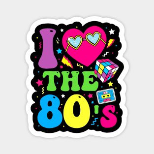 I Love The 80's Party 1980s Themed Costume 80s Theme Outfit Magnet