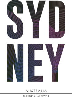 Sydney city typography Magnet