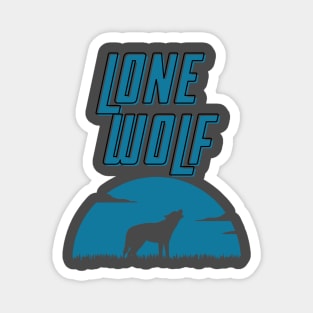 Lone Wolf Teal Magnet