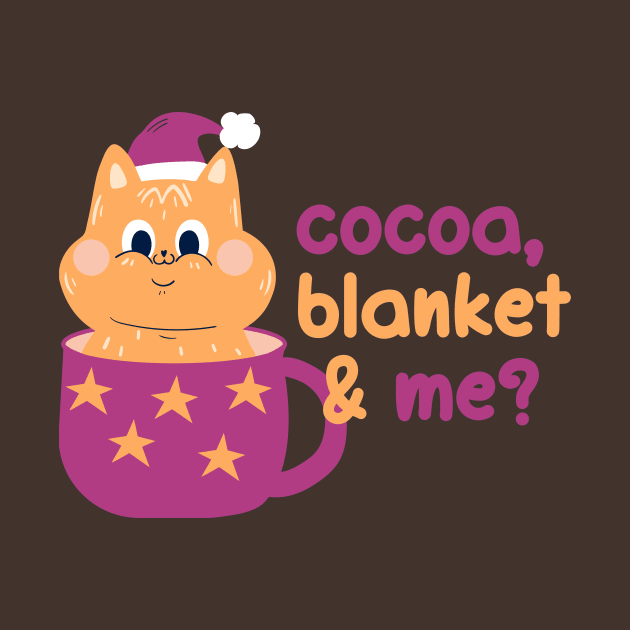 Cocoa, blanket & me? | Christmas Kitty Design by Enchantedbox