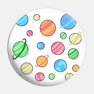 Colorful planets Pin