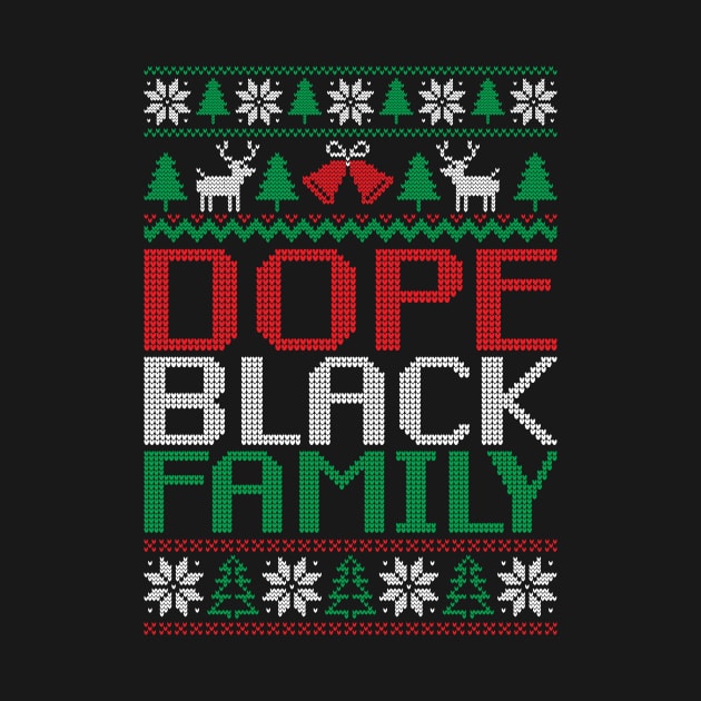 African American Ugly Christmas Sweater, Dope Black Family by mcoshop