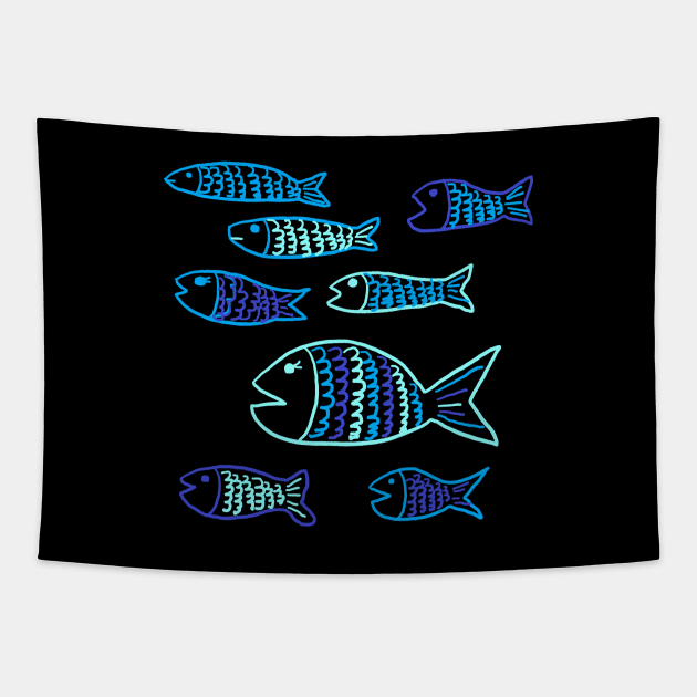 fish Tapestry by zzzozzo