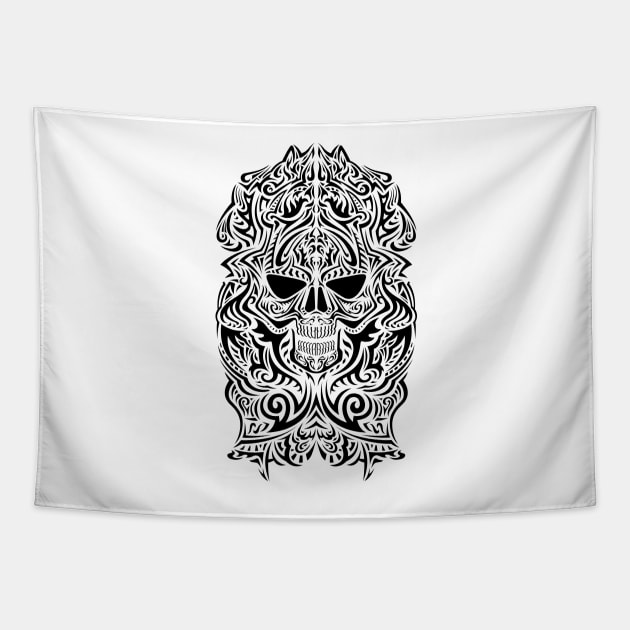 Skull tattoo Tapestry by JORDYGRAPH