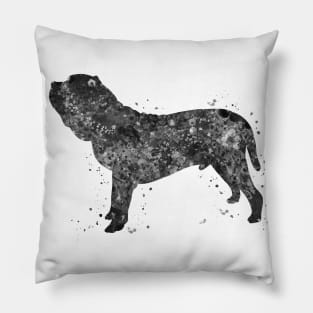 Neapolitan mastiff dog black and white Pillow