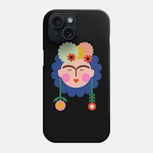 Frida kahlo mexican painter colorful summer flowers viva la vida Phone Case