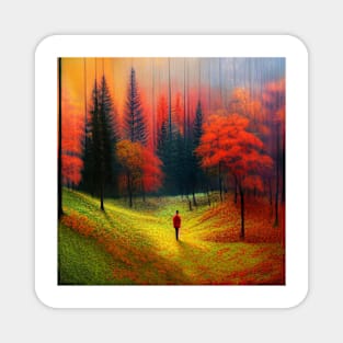 Re imagine psychedelic autumn forest, Magnet