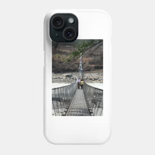 Pokhara Suspension Bridge Perspective Phone Case