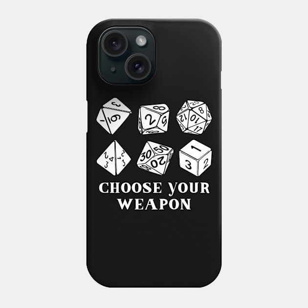 Choose Your Weapon Phone Case by Cooldruck