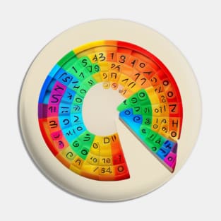 Cutie Pi day spiral rainbow Pin