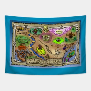 Scareglow’s House Blue Map Tapestry