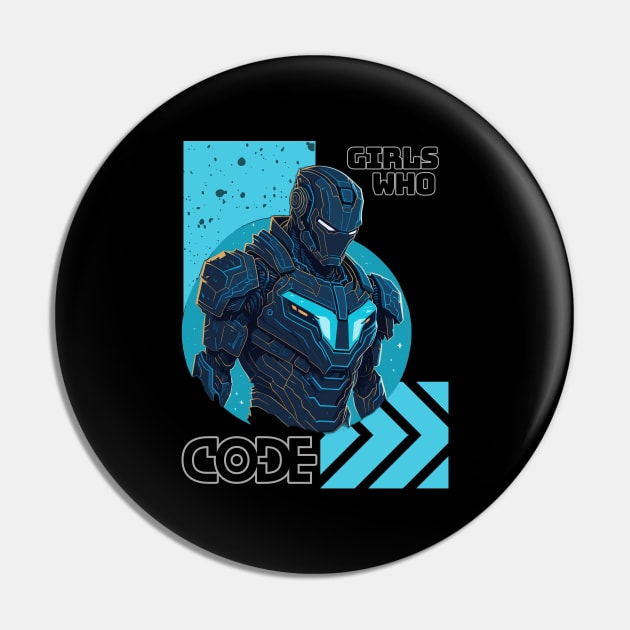 Girls who code | Iron suit Pin by Alex