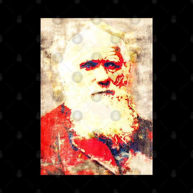 Charles Darwin Pop Art by Nerd_art