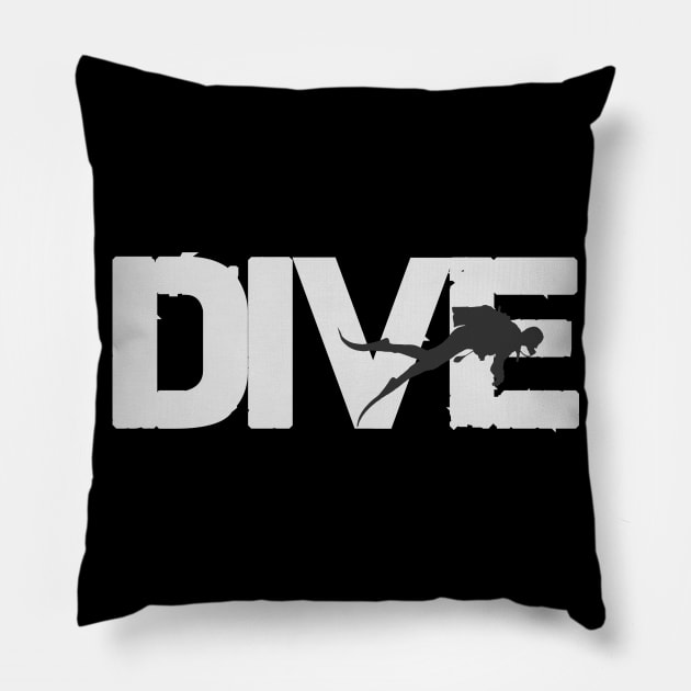 Scuba Diving Ocean Freediving Sea Pillow by Urban7even