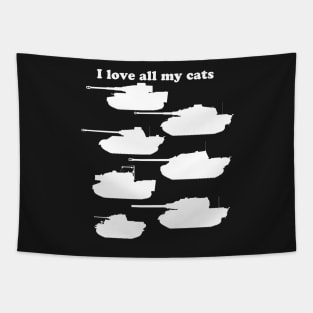 I Love all my cats- Panzer appreciation Tapestry