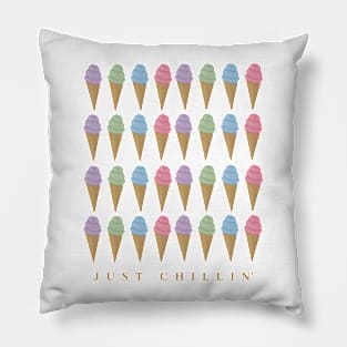 Just Chillin' Ice Cream Cones Pillow