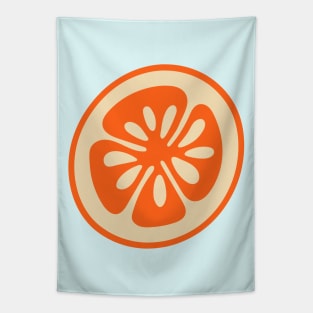 BIG ORANGE Tropical Citrus Summer Fruit Slice - UnBlink Studio by Jackie Tahara Tapestry