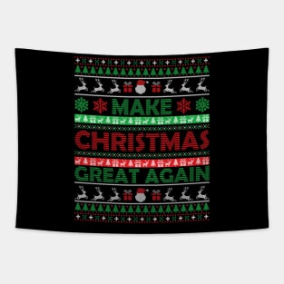 Make Christmas Great Again Ugly sweater Tapestry