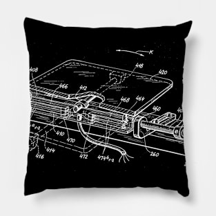 Driving Arrangements for Sewing Machine Vintage Patent Hand Drawing Pillow