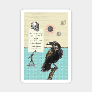 Crow artwork - Shakespeare Quote Magnet