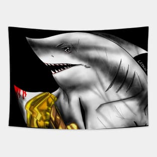 monster shark Tapestry