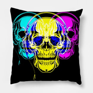 Tri-Portrait Skull - DS7 Pillow