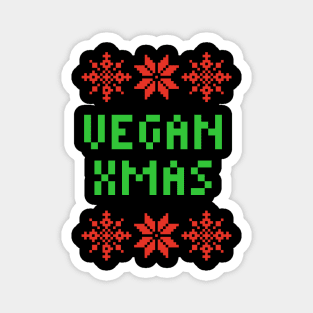 Vegan Xmas - Ugly Christmas Sweater Style Magnet