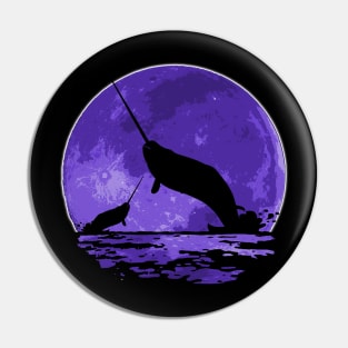 Narwhal Moon Pin