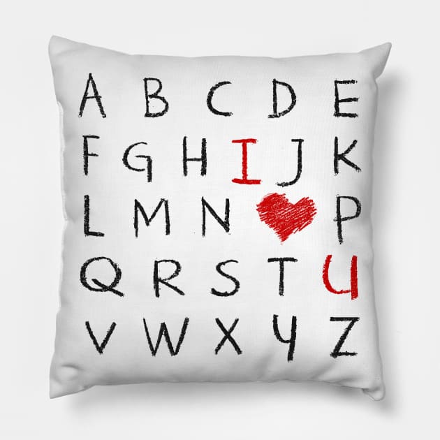 Love Alphabet - Alphabet - Pillow | TeePublic