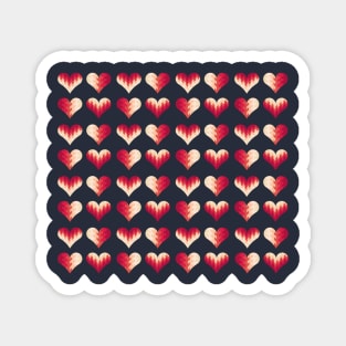 Creative red hearts pattern Magnet