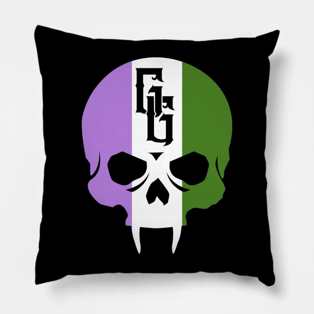 Genderqueer Pride Gehenna Pillow by highcouncil@gehennagaming.com