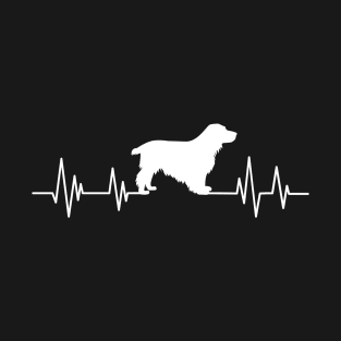 Cocker Spaniel dog Heartbeat dog Heartbeat dog Silhouette T-Shirt