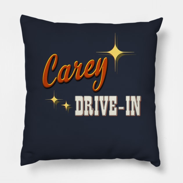 Carey Drive-In Pillow by BrianIU