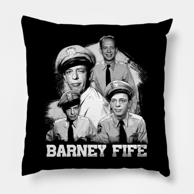 Barney's Bumbling Adventures The Barney Fife Funny Moments Tee Pillow by Zombie Girlshop