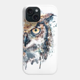 Great Horned Owl Close-up Portrait Phone Case