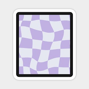 Lilac Swirl Checkered Pattern Y2K Danish Pastel Pattern Magnet