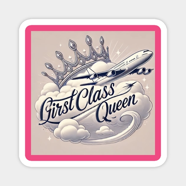 firstclassqueen crown and sky Magnet by FirstClassQueen