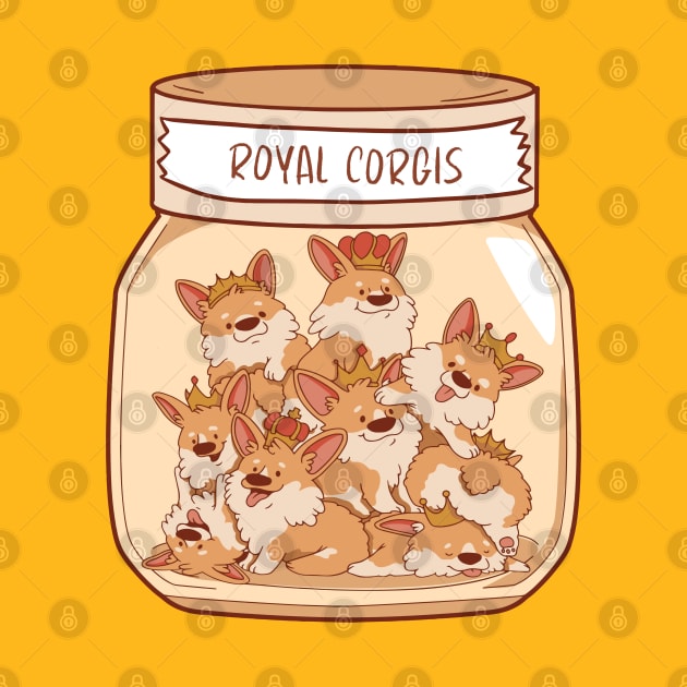 Royal Corgis Jar by Bruno Pires